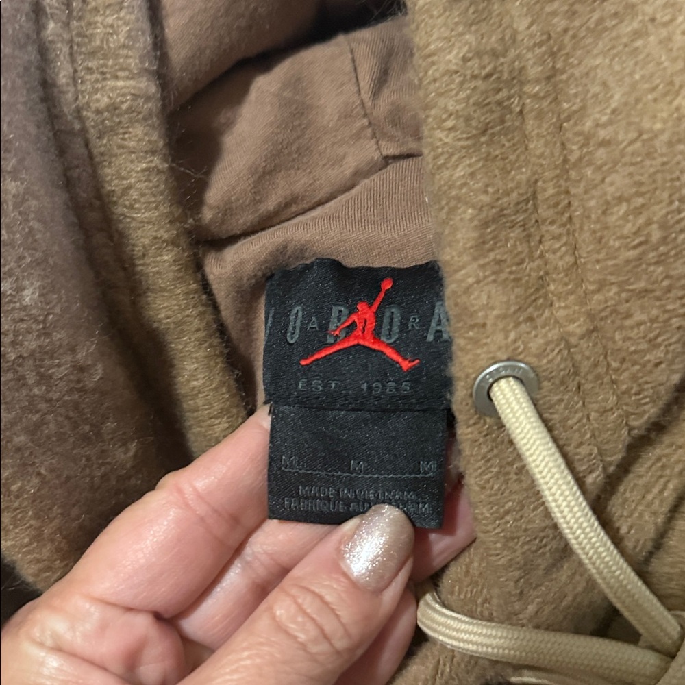 Nike Air Jordan Men Prestige Flight Heritage Pullover Hoodie Brown Sz M - Picture 6 of 6